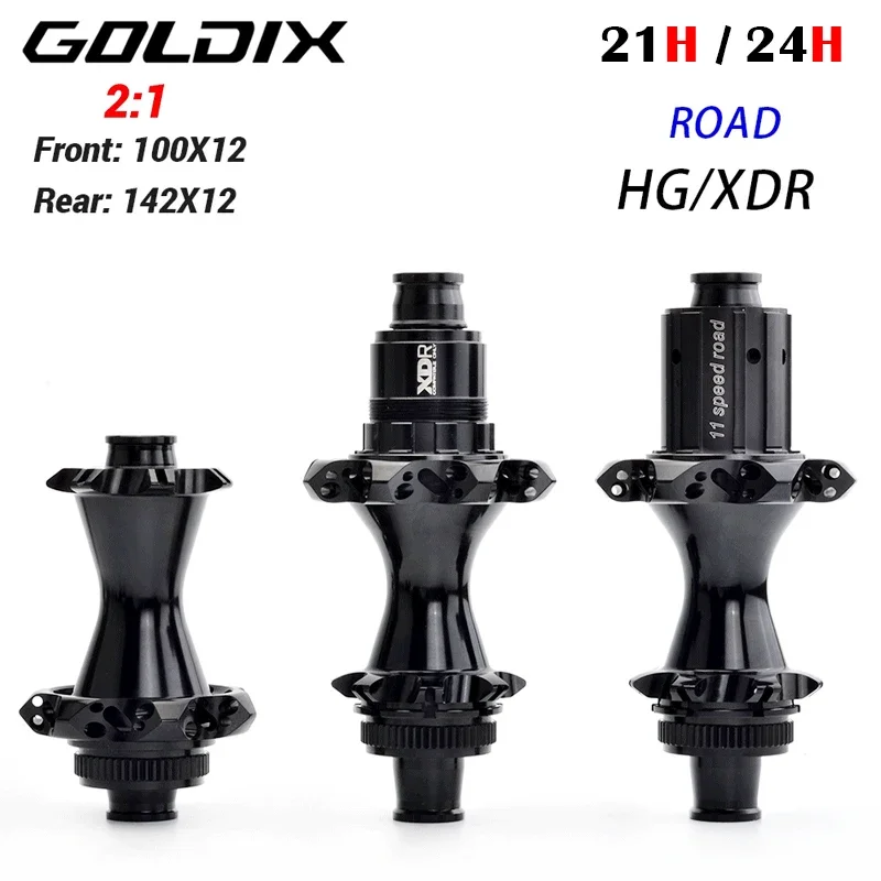 

GOLDIX CX17 Bicycle hub 2:1 straight pull spoke 21/24Hole Center Lock suitable for SHIMANO 8170 and SRAM RED transmission system