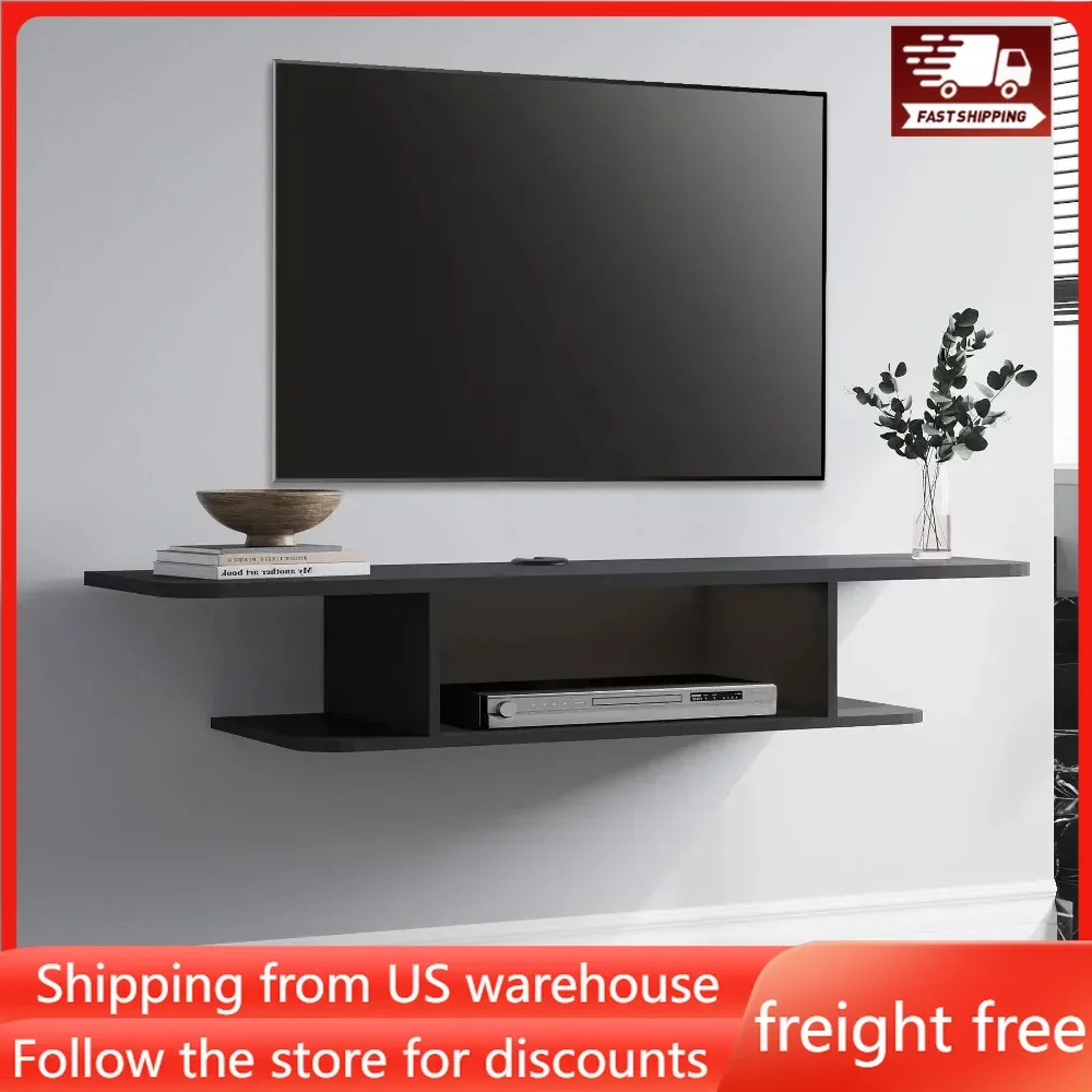 

Black Floating Entertainment Center Tv Cabinet Wall Mount Cabinet Under TV for Living RoomFreight Free Furniture Stand Room Home