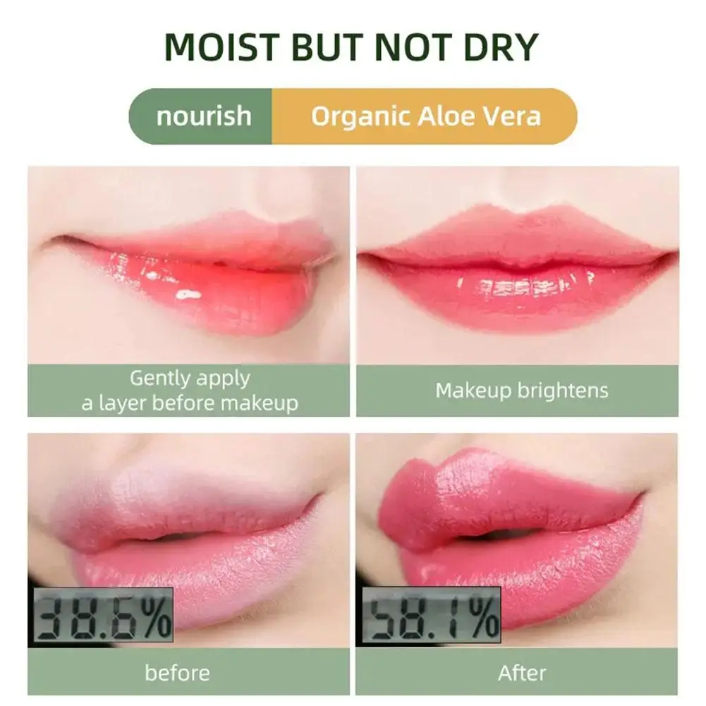 Moisturizing Aloe Vera Color-Changing Lipstick Temperature-Activated, Lip Balm for Nourishing, Anti-Drying, Exfoliating Lip Care 5