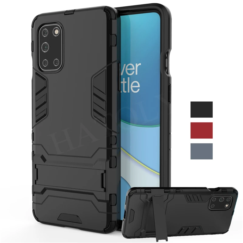 For Oneplus 8T Case Cover TPU Bumper Robot Holder Stand Shockproof