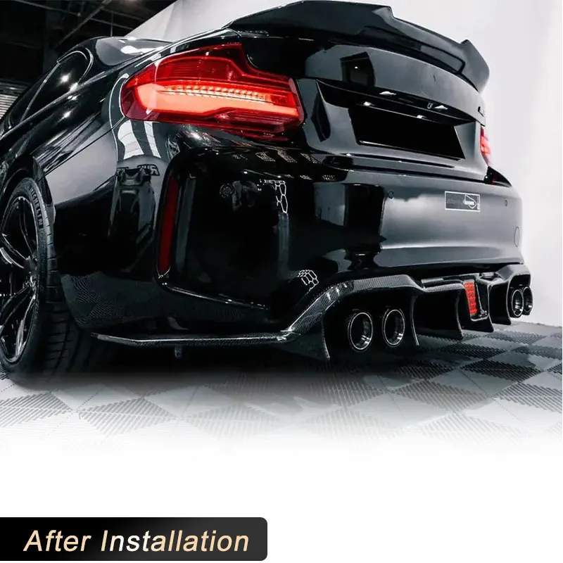 カーボンファイバーテックリアバンパーリップディフューザースプリッター BMW 2 シリーズ G87 M2 2023-IN SQ スタ ドライカーボンファイバーテックリアバンパーリップディフューザースプリッター と互換性がある BMW 2 シリーズ G87 M2 20 ドライカーボンファイバーテック  リアバンパーリップディフューザースプリッター BMW 2シリーズ G87 M2 2023-IN SQ ドライカーボンファイバー ...