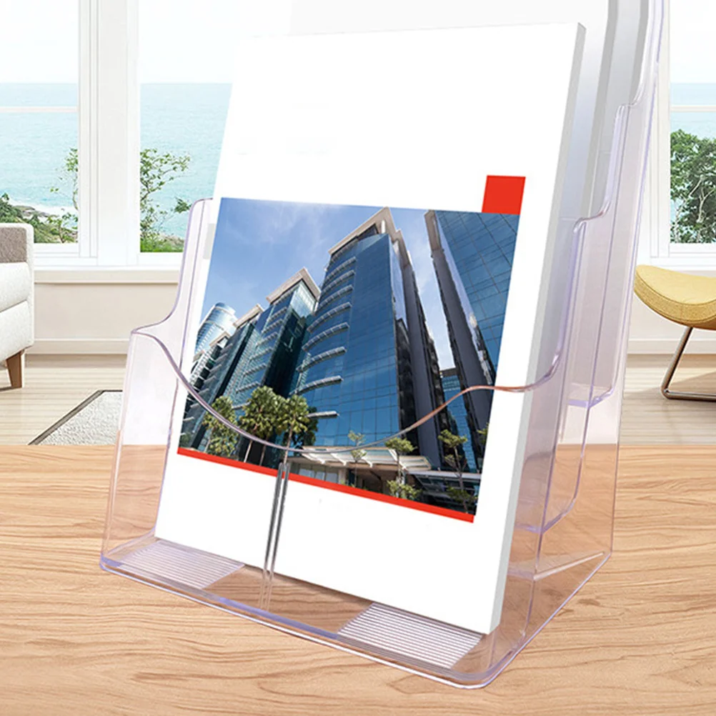 

2pcs Magazine Holder Brochure Holder A5 4 Tier Brochure Display Stands Literature Organizers