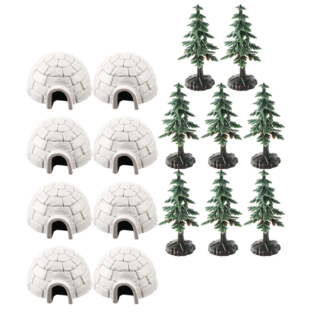 

Igloo Model Ice House Craft Decoration Farm Figurines Micro Landscape Statue Models Photo Ornament Lifelike Home