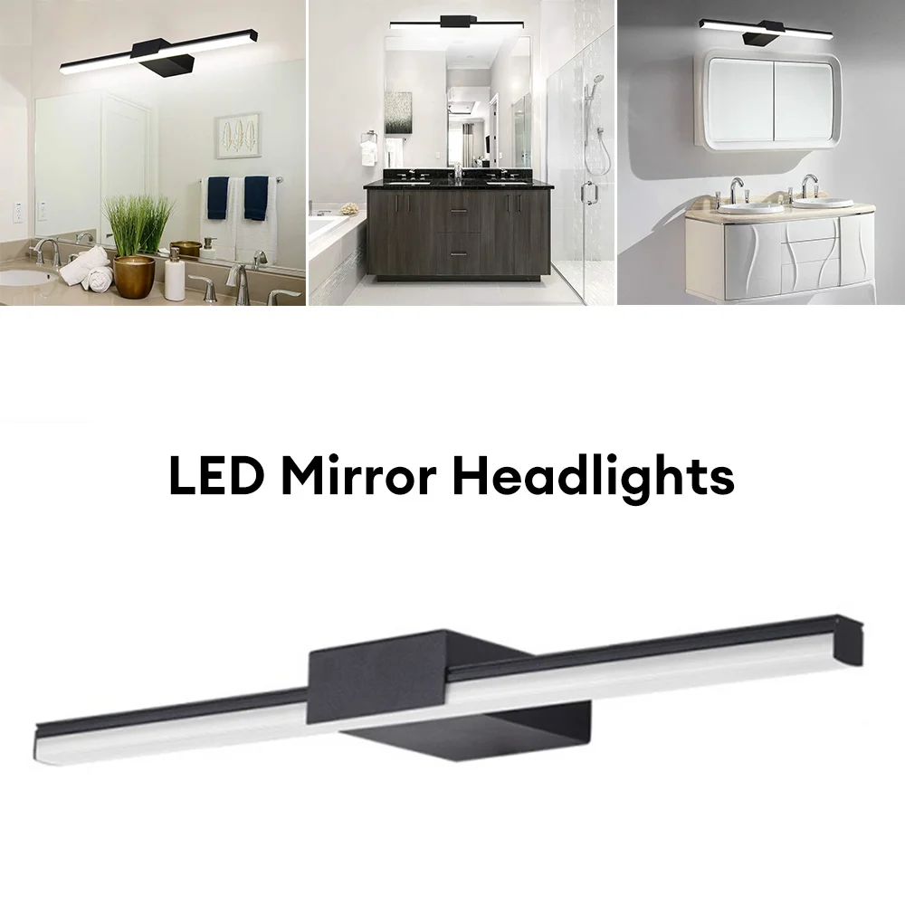 

Led Wall Lamp Bathroom Vanity Light 40cm Indoor Modern 8W AC85-265V Wall Sconces Mirror Wall Light Fixtures Indoor Black