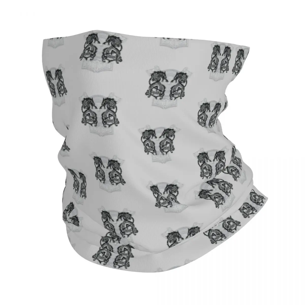

Viking Fenrir Bandana Neck Cover Printed Monstrous Wolf of Norse Face Scarf Warm Balaclava Cycling Men Women Adult Breathable