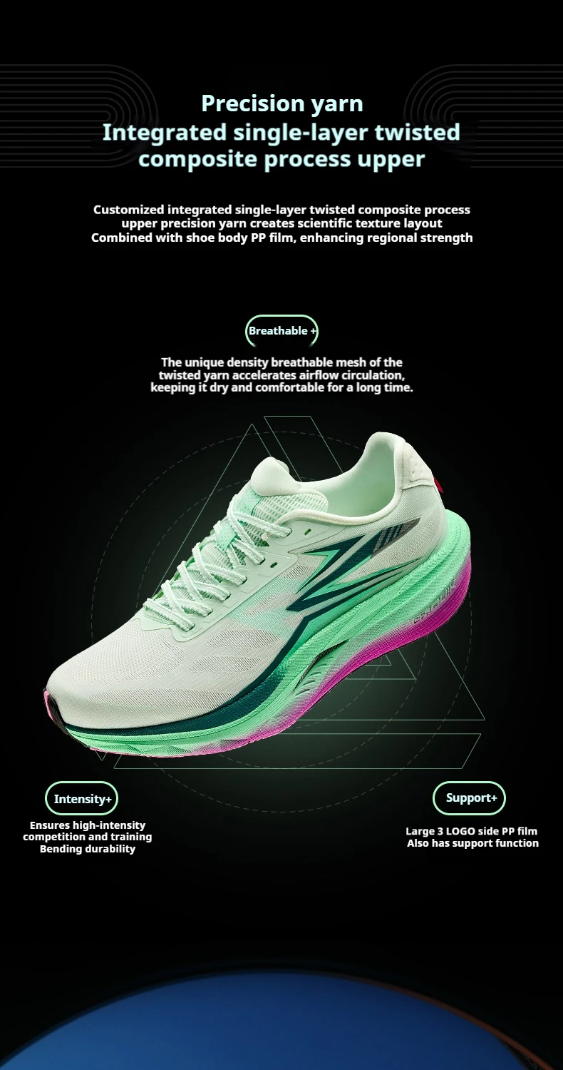 361 Degrees STEED Herren-Laufschuhe, Geschwindigkeitstraining, atmungsaktive Dämpfung, langlebig, rutschfest, Marathon-Sneaker für Herren, 672612203 – Detail 14