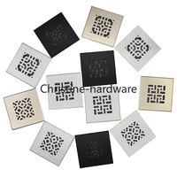 สี่เหลี่ยมผืนผ้าBreathableตาข่ายตู้Grilleตู้รองเท้าAir Ventฝาครอบฝังตู้เย็นเตาอบความร้อนฝาครอบGring100*100 1