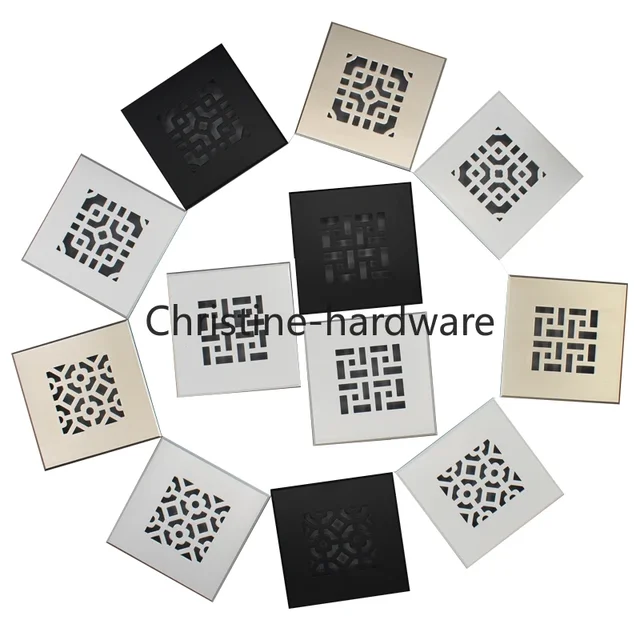 สี่เหลี่ยมผืนผ้าBreathableตาข่ายตู้Grilleตู้รองเท้าAir Ventฝาครอบฝังตู้เย็นเตาอบความร้อนฝาครอบGring100*100 1