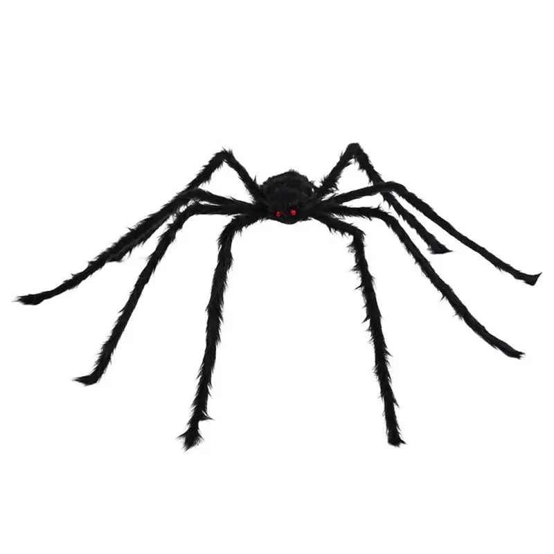 

Halloween Spider Decorations Hairy Spider Props Scary Prank Toys Halloween Giant Spider With Red Eyes And Large Realistic Spider