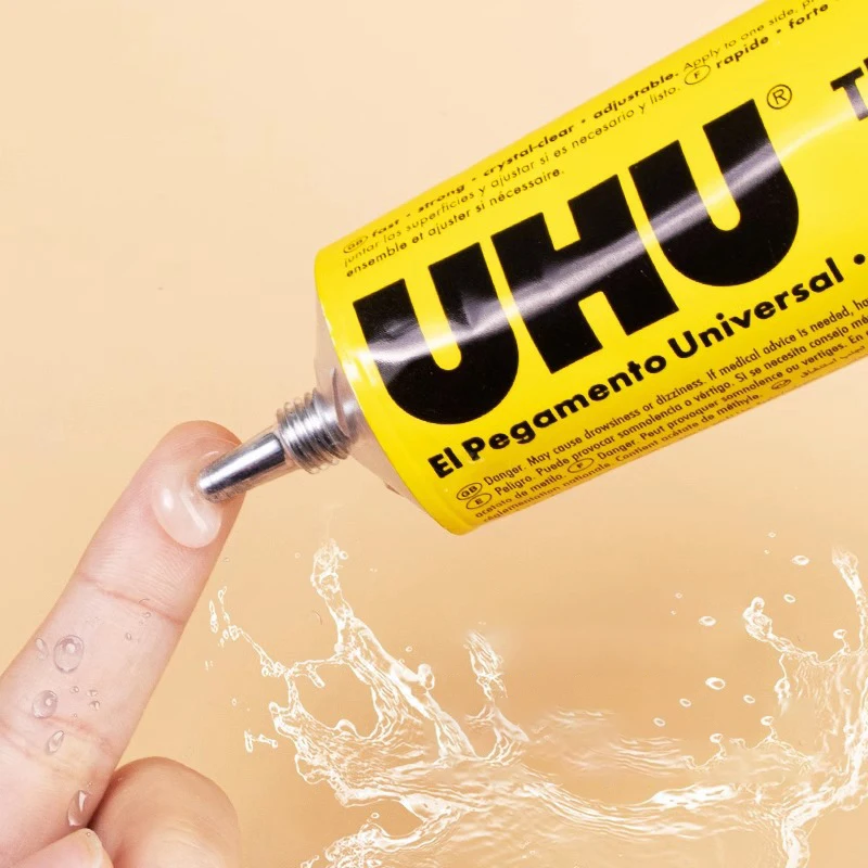 All Purpose Adhesive Glue UHU 35/60ML Transparent Clear Handmade Model Fabric Leather DIY