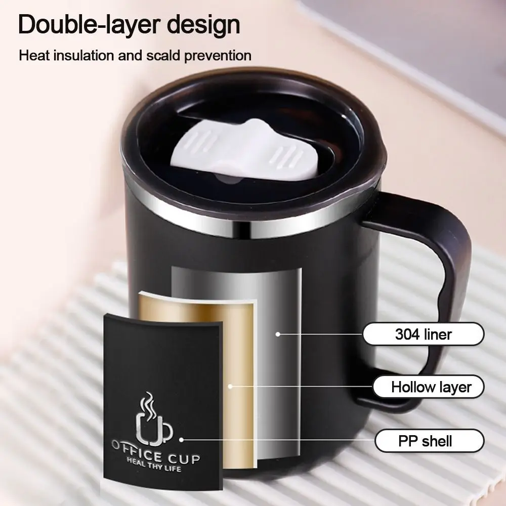  HY3 Leak-proof Glass Coffee Mug with Lid Lock, 17oz Reusable  Coffee Cup with Stainless Steel Filter, Cold Brew Maker Cup, Travel Tea and  Fruit Infuser with Handle, BPA-free (Milk Chocolate) 