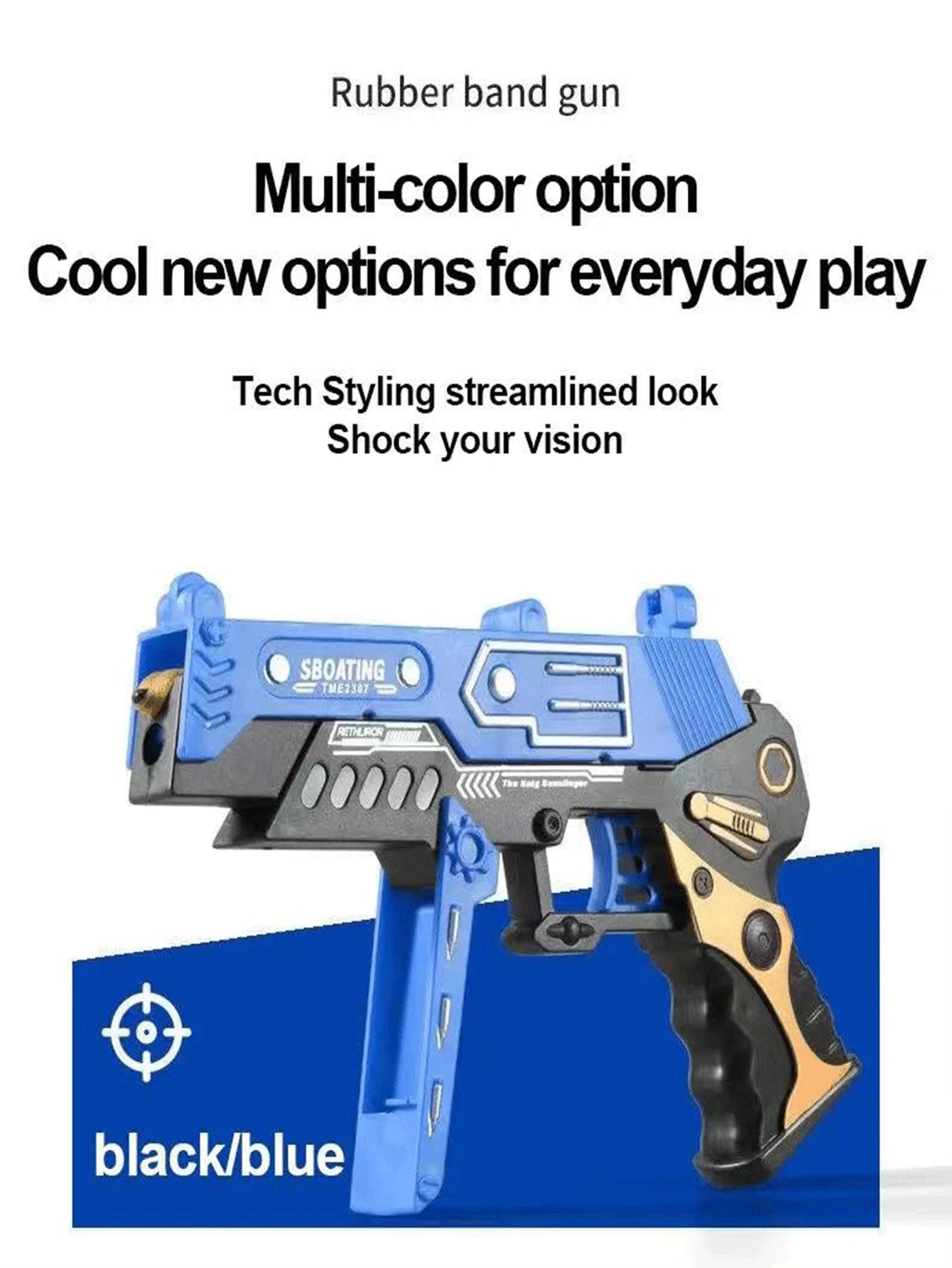 Continuous Fire Rubber Band Pistol Simulation Foldable Launcher Repeated Manual Shooting Game Competitive Target Sport Toy Guns 5