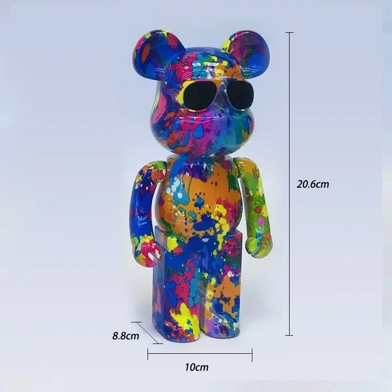 Graffiti Violent Bear Bluetooth Audio Home Decoration Card Small Audio Trend Teddy Bear Birthday Speaker Boy Gift