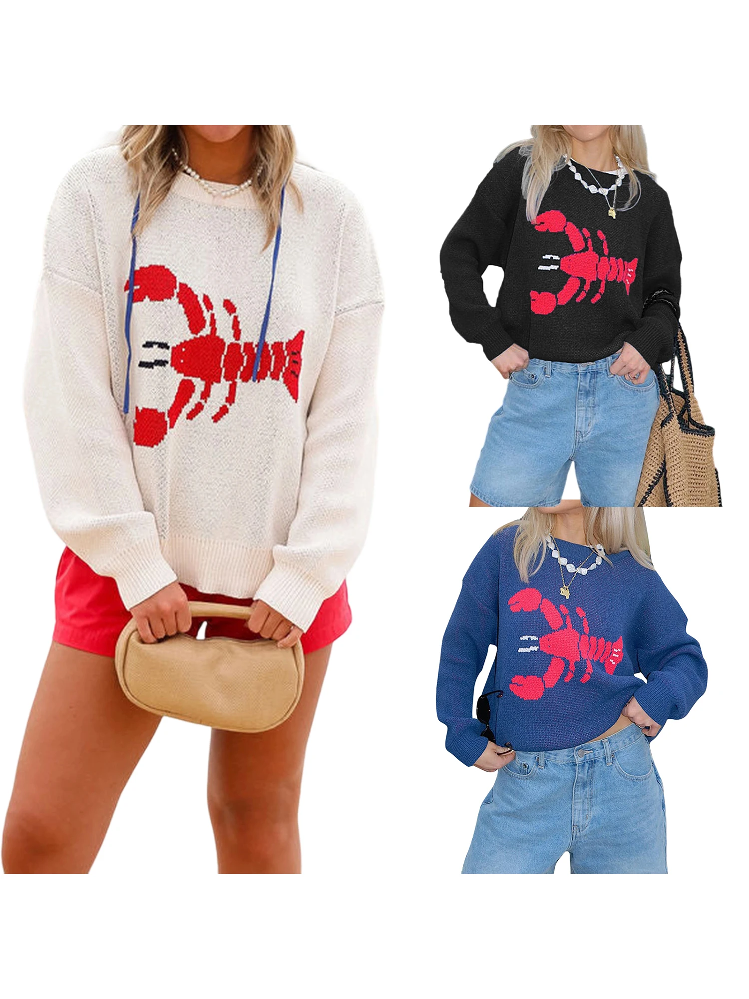 Women s Cable Knit Sweater with Ribbed Crew Neck and Long Sleeves - Cozy Pullover for Autumn and Winter Seasons