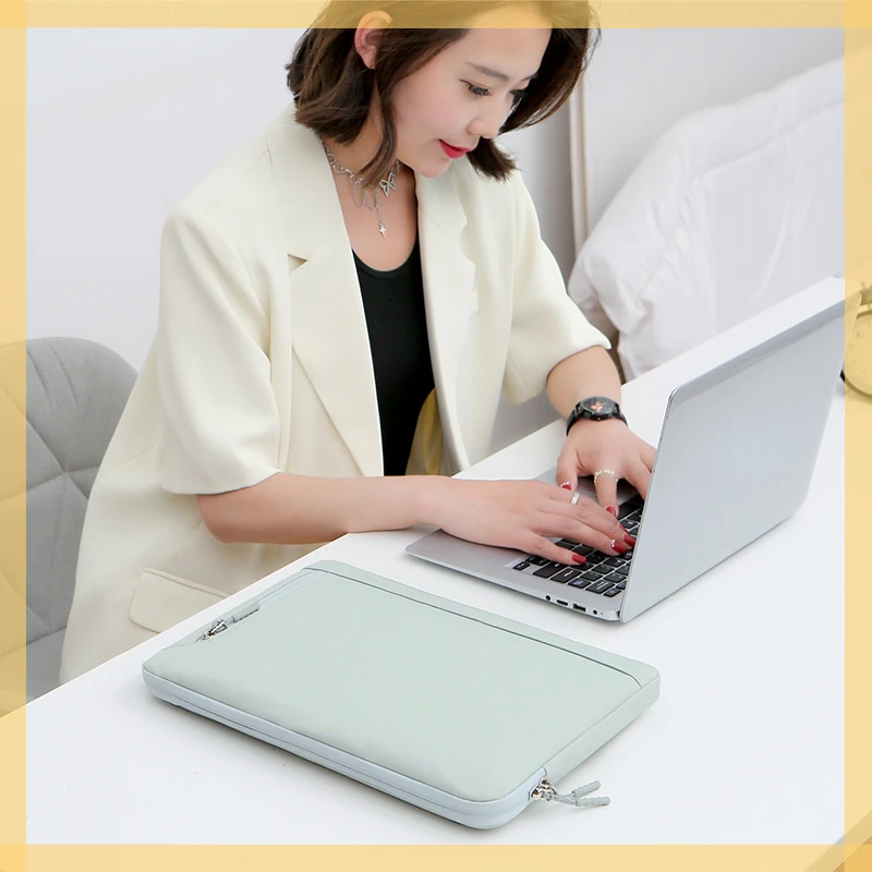

New Solid Color Retro Style Busines Laptop Bag For MacBook Air Pro 13 15 13.3 14 15.6 Inch Notebook Simple Fashion Computer Bag