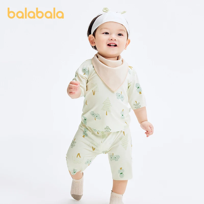 Balabala 남녀공용  잠옷,  및 남아용 홈 세트, 편안한 경량 2024 여름 신상 컬렉션