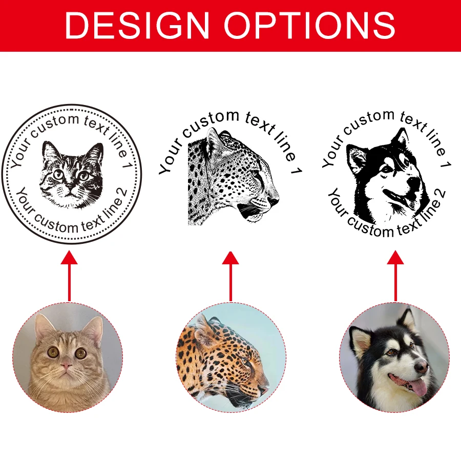 pet portrait stamps DIY dog shaped stamps personalized cat and dog souvenir gifts large-sized 5-color ink