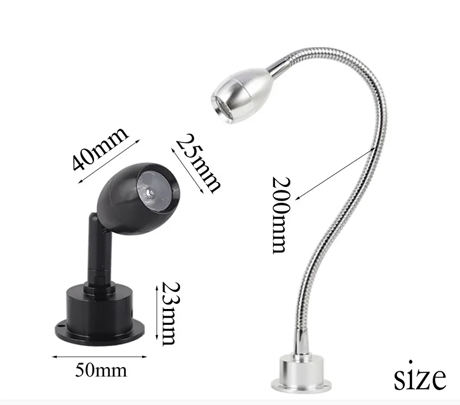 3W DC12V 110V 265V Flexible Gooseneck LED Wall Reading Light Mounted Bedside Lamp With Switch For Bedroom Workbench Hotel led wall lamp wall sconces light wall lamp flexible reading light