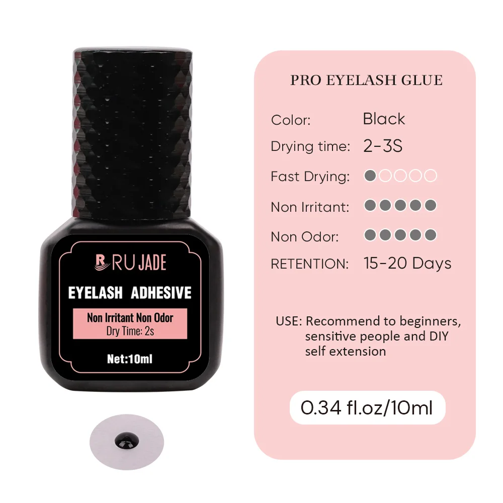 Schnell trocknender, langanhaltender, wasserfester Wimpernkleber für 55 Tage, keine Reizung, stark haftend, für Wimpernverlängerung und Make-up – Detail 4