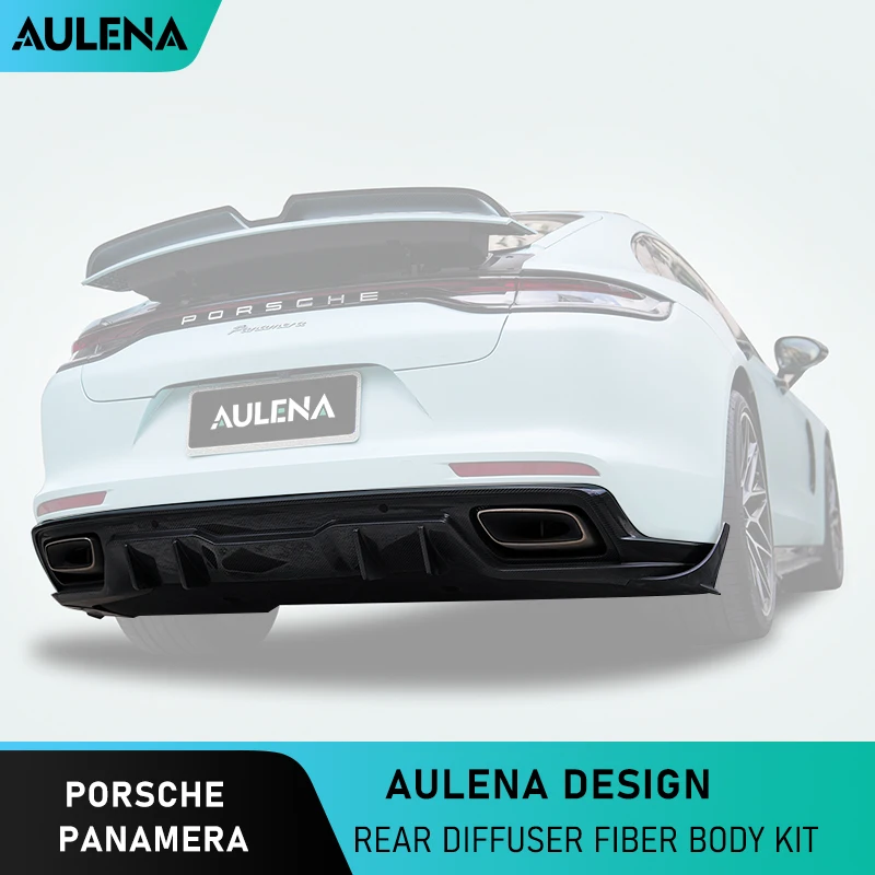 

Aulena Design Dry Carbon Fiber Body Kit Rear Diffuser Rear Bumper Lip Dry Carbon For Porsche Panamera High Performance Aero Kit