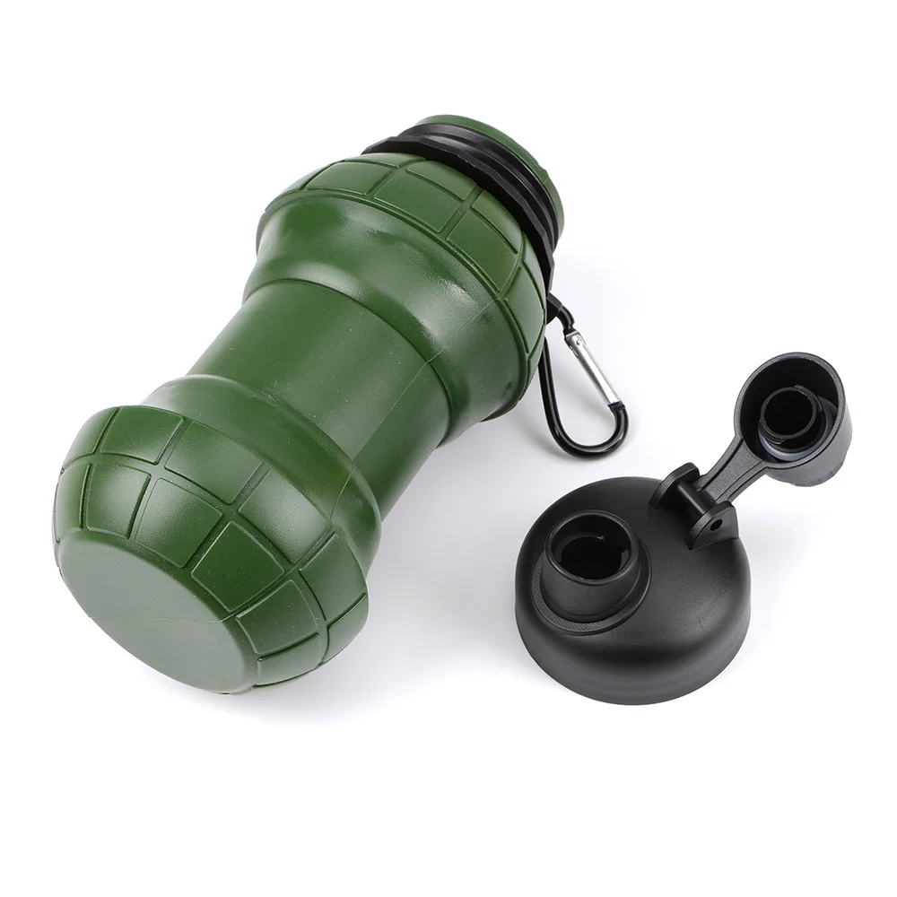 550ML Grenade Water Bottle Silicone Folding Outdoor Travel Adult Sports  Water Cup BPA Free Bicchiere Pieghevole - AliExpress