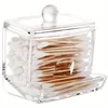 1pc Cotton Swab Holder Cotton Ball Dispenser Organizer Clear Bathroom Storage Containers 6