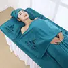 head spa shampoo bed towel Beauty salon headband bedding towel towel bath towel set print logo customized beauty head spa liege 3