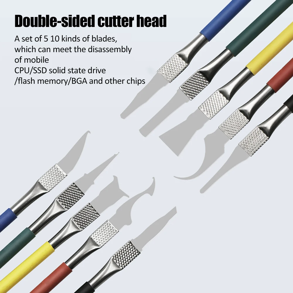 PCB Repair Knife 5/8PCS IC Chip Repair Thin Blade PCB Motherboard Repair Knife CPU Remover BGA Maintenance Knife Remove Glue PC Cell