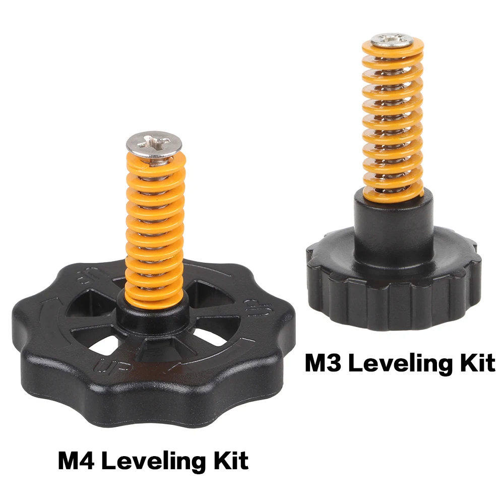 3DSWAY 3D Printer Part M3 M4 Hotbed Nut Spring Screw Leveling Kit Heated Bed Platform Level Spring Accessories for CR-10 Ender 3 - 2