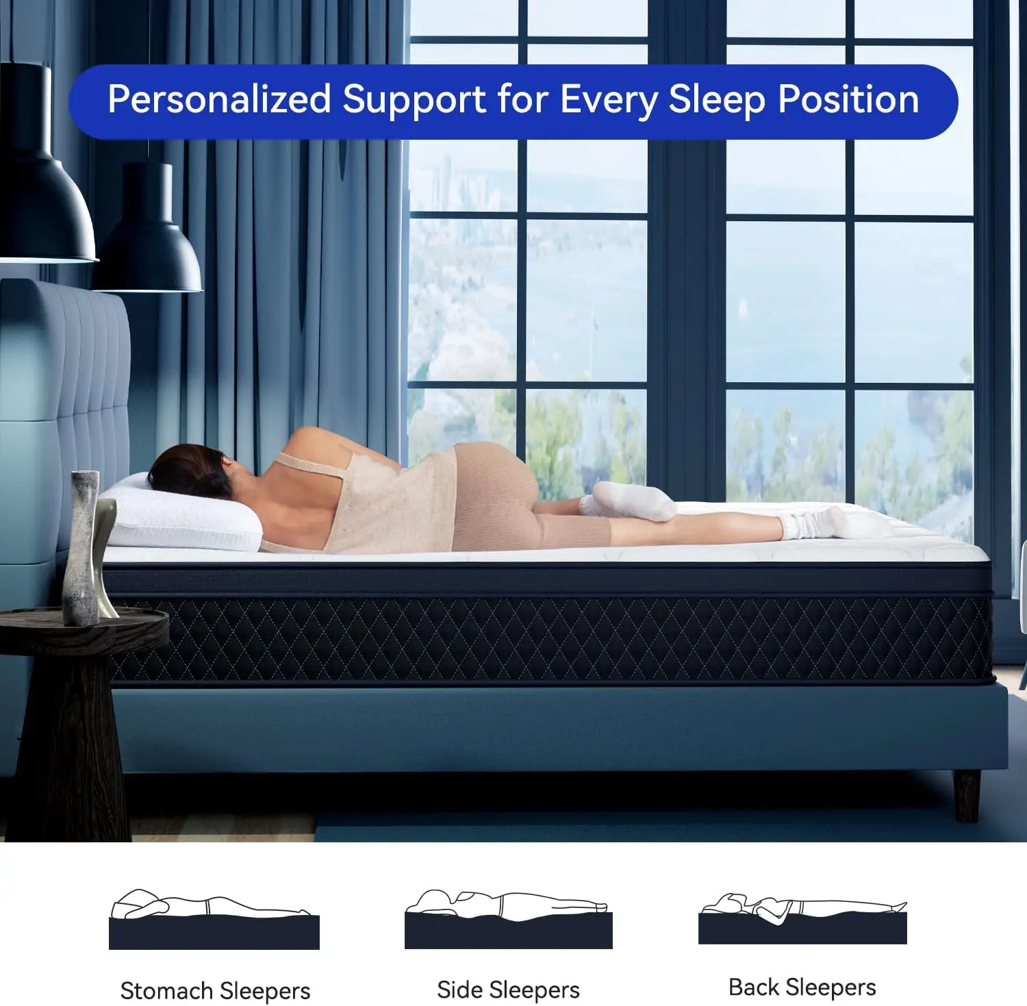 High-Quality 10 Inch Breathable Memory Foam Twin Mattress with Pocketed Springs - Fiberglass Free & Motion Isolating Design 5