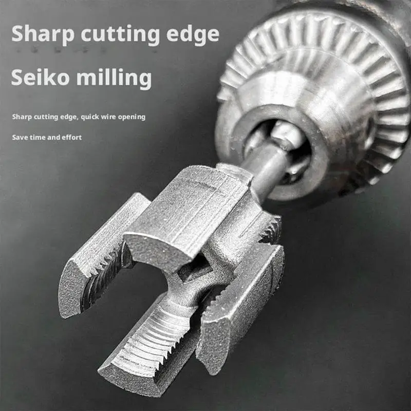 2pcs Internal External Pipe Thread Cutting Tool Internal External Electric Drill Pipe Threader Opener home Repair Supplies