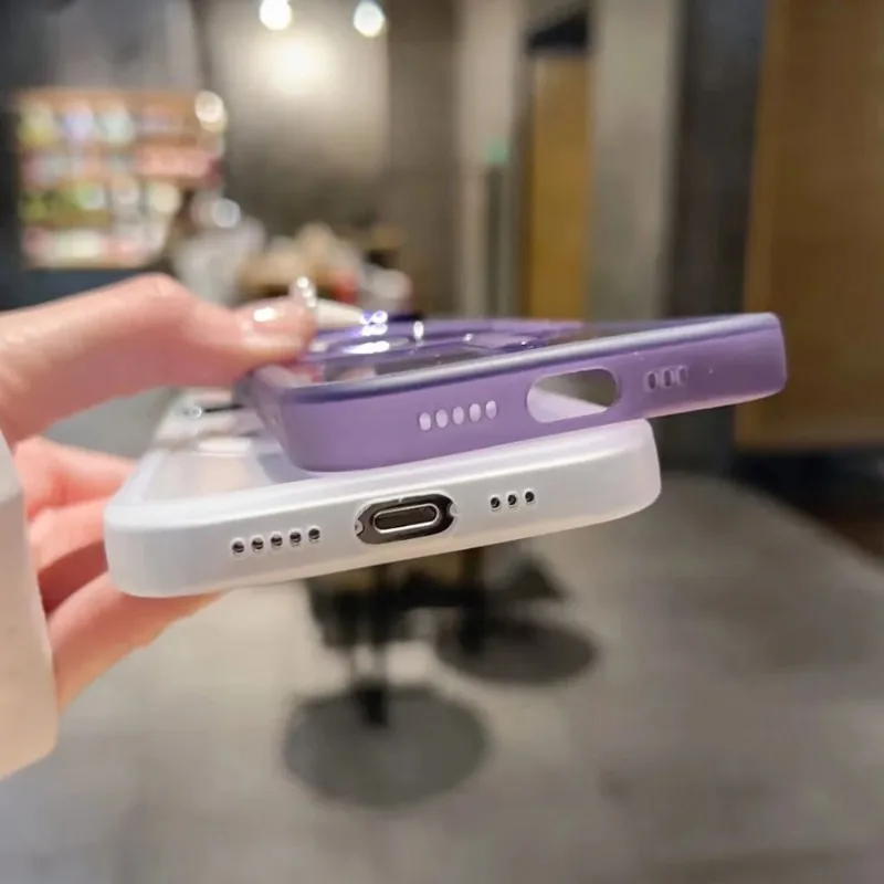 Original transparent Magsafe Lens Protective Case For iPhone 14 Plus 13 12 11 Pro Max Magnetic Wireless Charging TPU_voghion.com