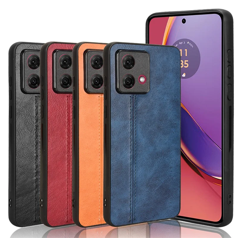Per Motorola Moto G84 5G Custodia Luxury Calfskin Pu Leather Lines Cover Posteriore Per Moto G84 G 84 Motog 84 5G Full Phone Case