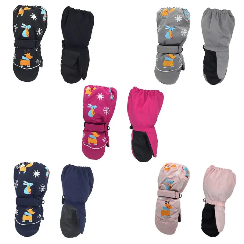 

Детские зимние перчатки, водонепроницаемые, лыжные, изолированные для холодной погоды, уличные перчатки для сноуборда для и