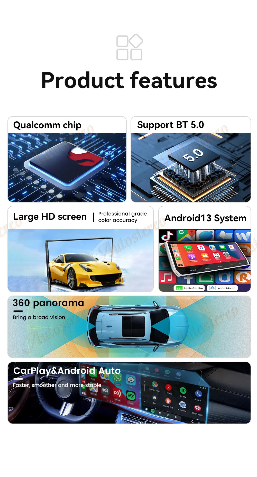 23 inch Dual Screen Carplay Car Android For Mercedes-Benz E Class W213 2017-2019