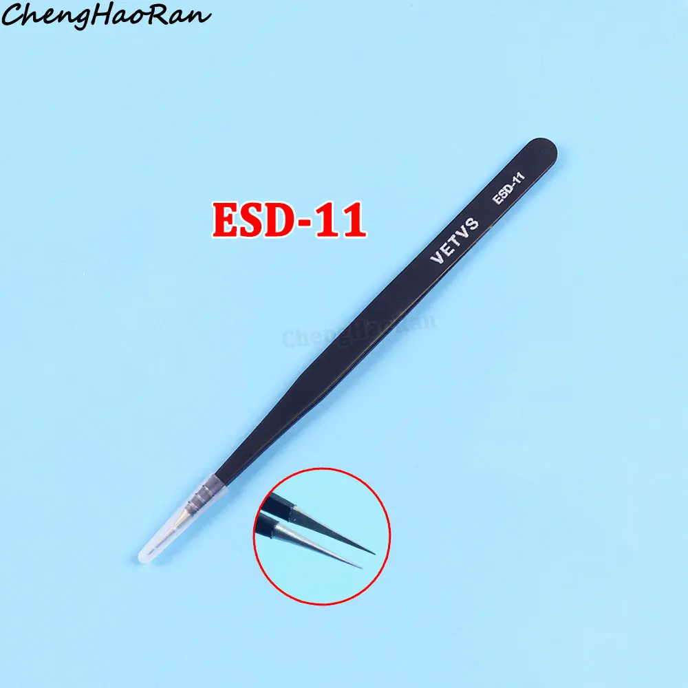 Precision Anti-Static ESD Tweezers for Electronics Repair and DIY Projects
