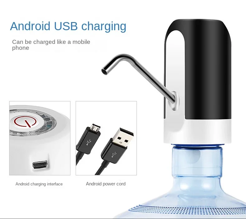 Water Thermos Kitchen Garrafon Water Dispenser Charging Bar USB Drink Items Automatic Household Electric Portable Pump Tools