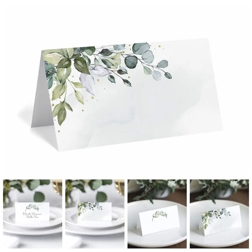 Table Place Cards 10pcs Folded Blank Printing