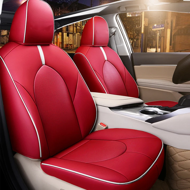 

Custom leather Car Seat Covers For Toyota Camry 2018 To 2024 360° Full Covered Cushion Car Seat Protective Cover Car Accessories
