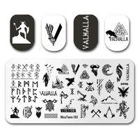 Art Nail Stamp MouTeen183 Divine Soldier Nail Stamping Plates Manicure Set For Nail Art Stamper 1
