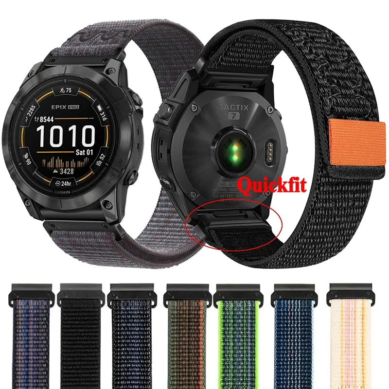 

Ремешок для наручных часов Quickfit, браслет для Garmin Watch Epix Pro Gen 2 51 мм 47 мм Fenix 7X 7 Pro 6X 6 Pro 5 5X Plus, 26/22 мм