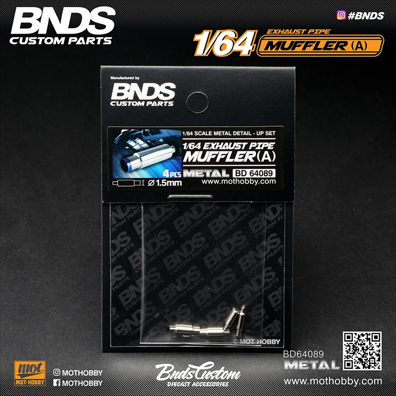 BNDS Neue 1/64 Metall Modifizierte Teile Kleine Auspuffrohr Schalldämpfer Racing Stil Pedal Set Für Modell Auto Racing Fahrzeug Spielzeug – Detail 13