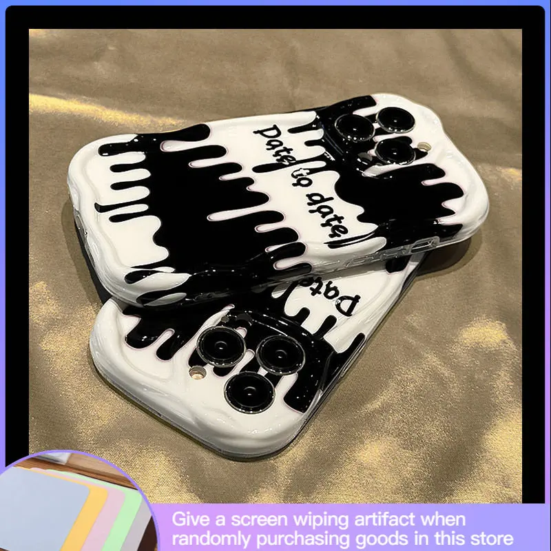 

Роскошный оригинальный черный и белый телефон, телефон, подходящий для IPhone14 14promax 13Promax 12Promax 12Pro 11, модный противоударный