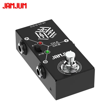 JAMJUM Pedale a Doppio Canale per Selettore Audio Chitarra Elettrica Portatile, Pedale Effetto per Performance sul Palco