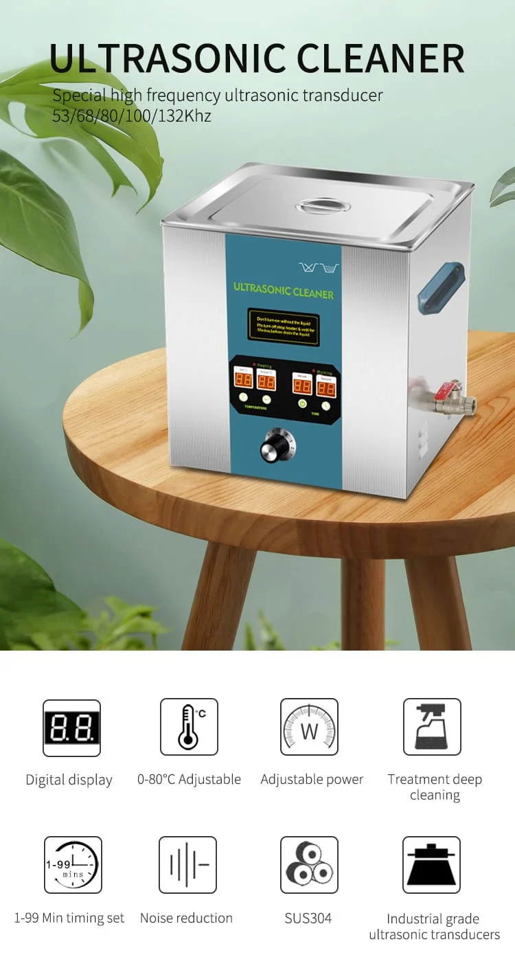 5L 15 Liters Commercial Ultrasound Jewelry Diamond Polishing Cleaning Machine Vinyl Record Filter Ultrasonic Cleaner 4