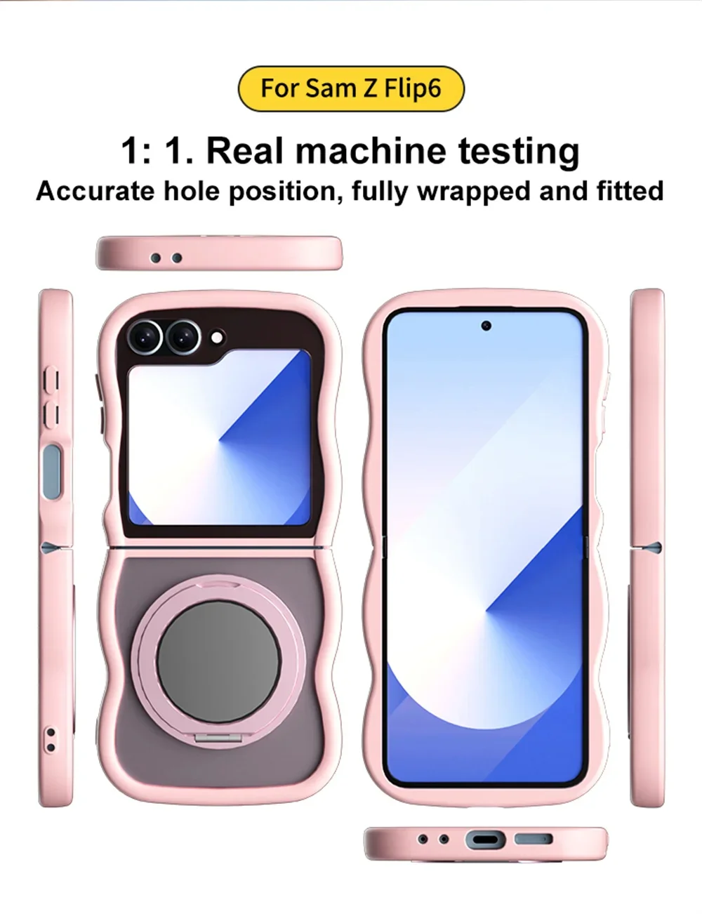 360° Rotating Magnetic Mirror Phone Case with Bracket and Magsafe Compatibility