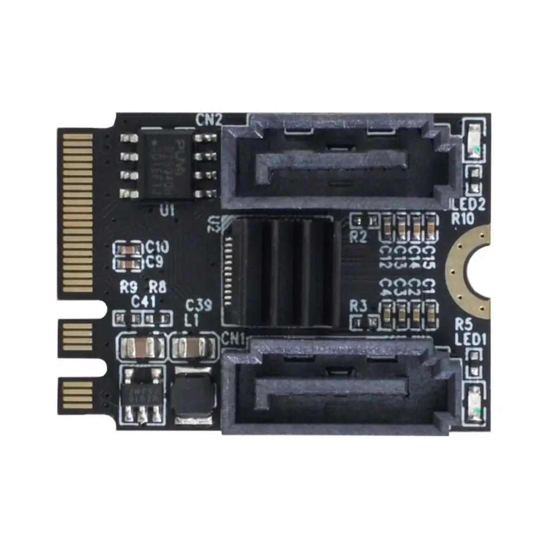 NGFF Key A+E PCI Express to SATA 3.0 Dual Ports Adapter Converter Card JMB582 |