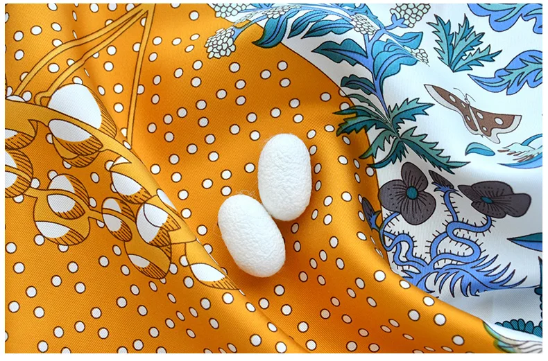 Sänger Tiere natürliche Seide Schal quadratische Kopftücher Twill Luxus Geschenk Frauen wickeln Bandana Hijab Schal Dame Halstuch – Detail 7
