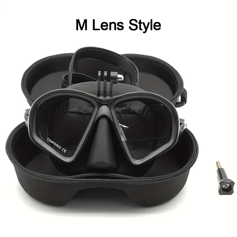 Professional Freediving M Lens goggles low capacity free diving mask tempered glass mask with camera holder Go-Pro Camera Mount snorkeling diving mask,diving mask,diving goggles