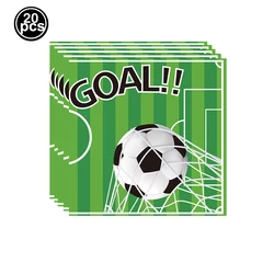 Green Soccer Theme Disposable Party Tableware Set - Plates, Cups, Napkins for Boys' Birthday Celebration (MINT GREEN)